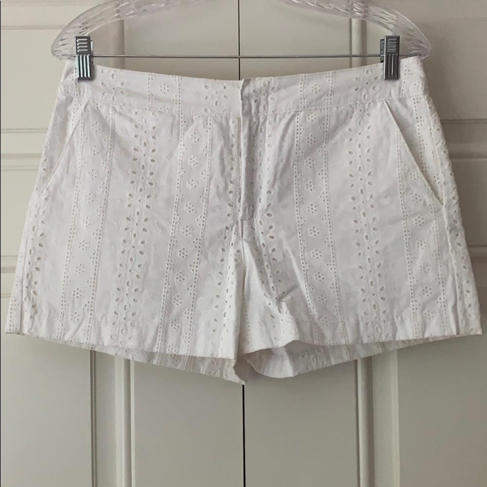 Eyelet Short Stripes of Flowers